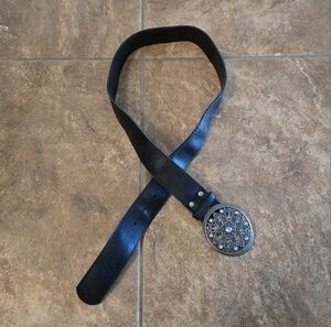 Black Detailed Buckle 41 Belt